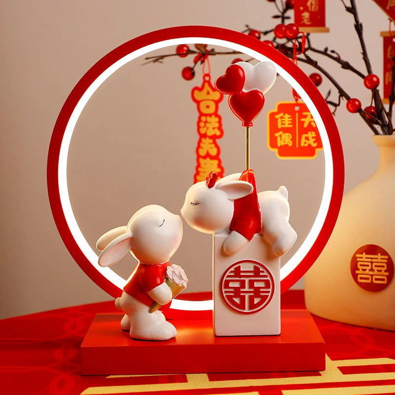 Happy Balloon Rabbit Silhouette Lamp Gift Box Style