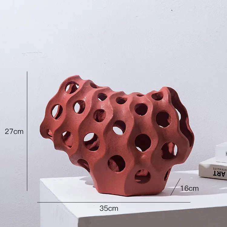 Modern Minimalist Coral Geometric dinosaur Ornaments – Resin