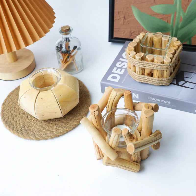 Handcrafted Wooden Candle Holder