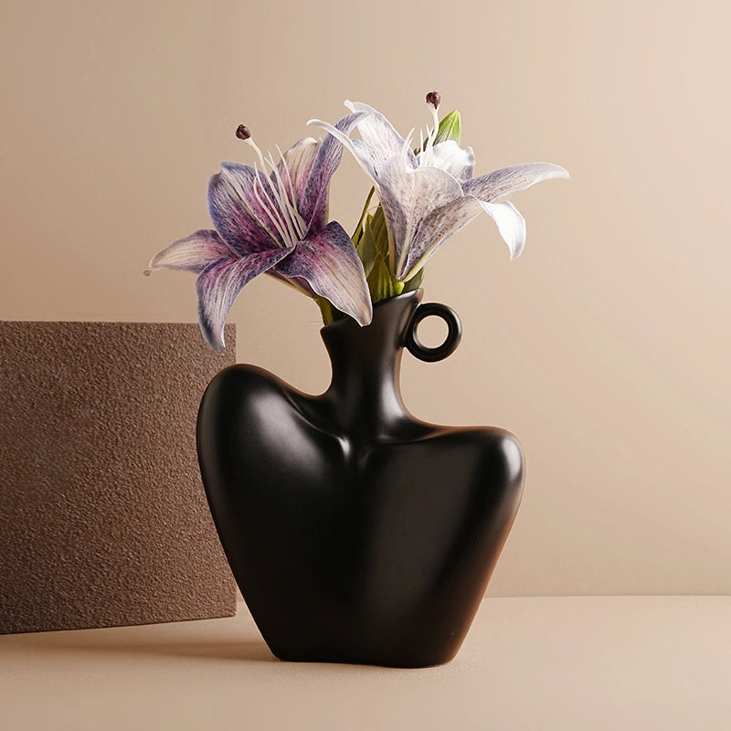 Nordic Ceramic flower Vase Body Shape