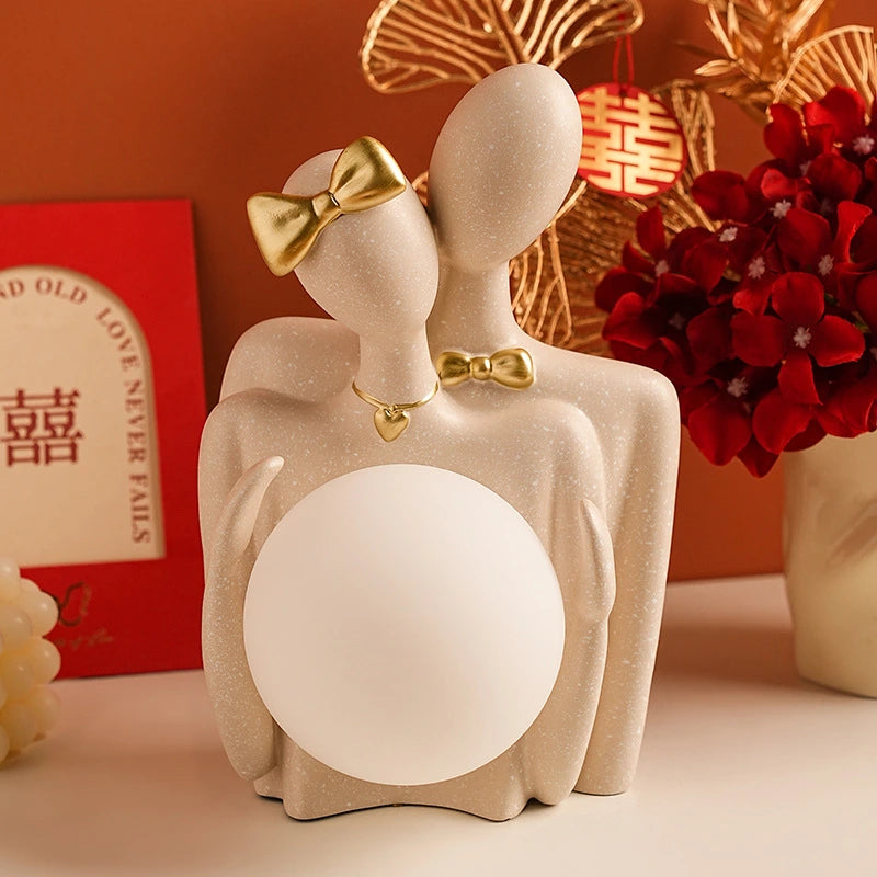 Creative Couple Shape Atmosphere Night Light Ornaments Nordic Home Decorations