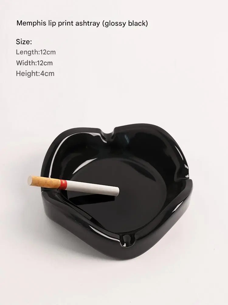 Luxury Ceramic Ashtray Ornaments Black and White