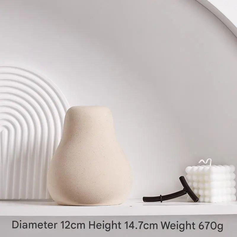 Apple & Pear Ornaments Ceramic Beige