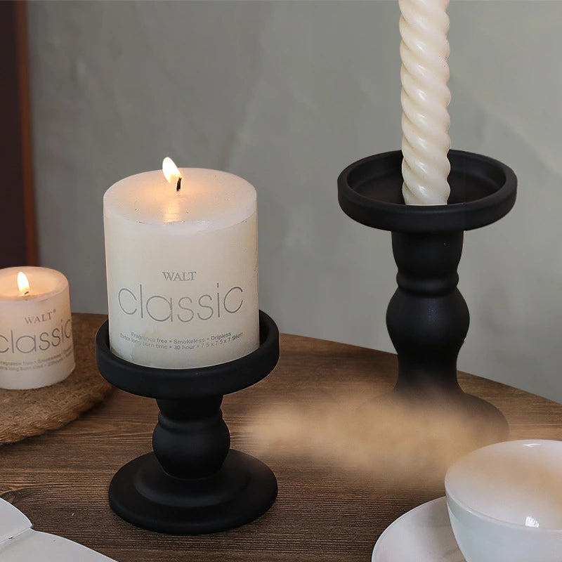 Roman Canlde Holder – Matte Black