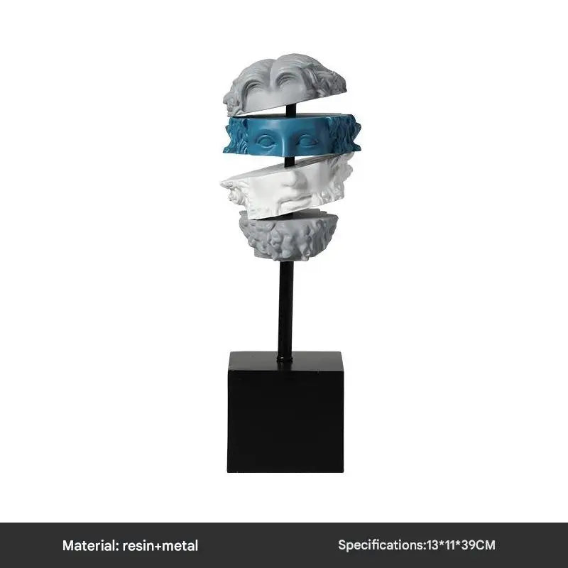 Cutting Thinking Creative Abstract Human Sculpture – Artistic Office & Bookshelf Decoration