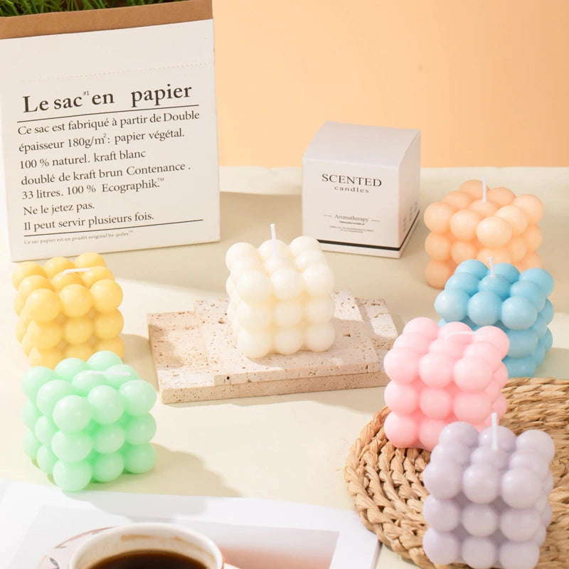 Cube Aromatherapy Wax White Candle