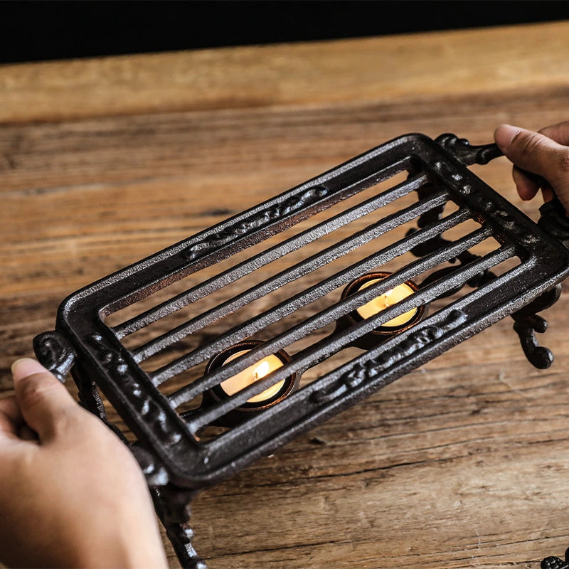 Iron Brewing Stove – Tea, Coffee & Alcohol Burner with Candle Table