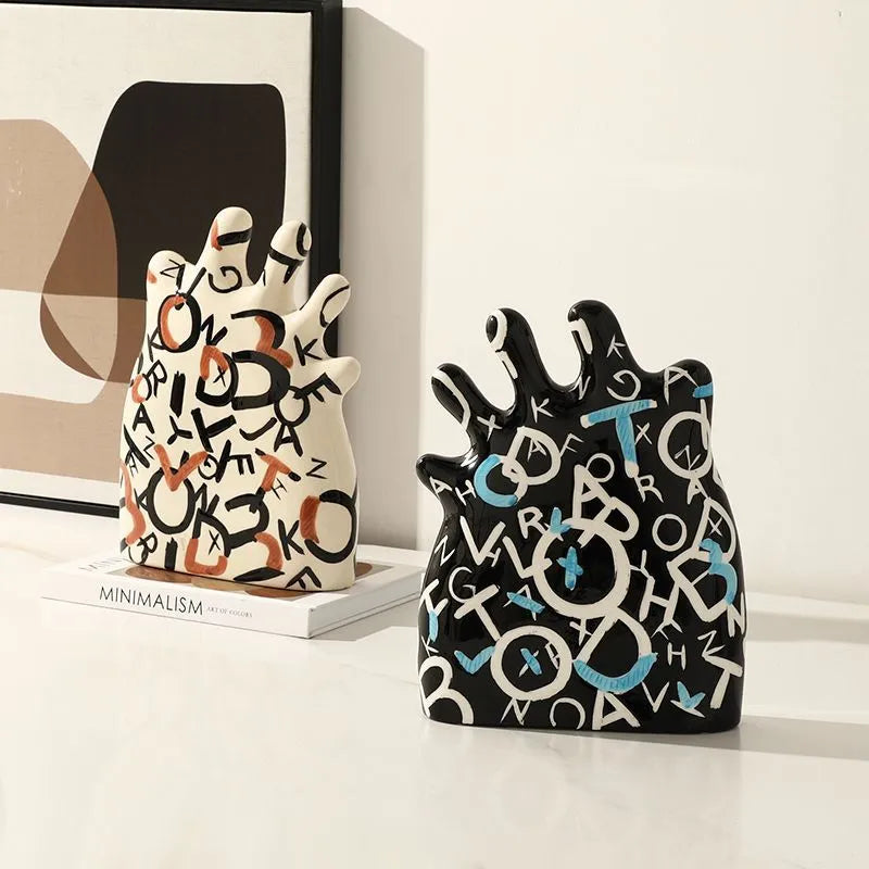 Hand-Painted Letter Palm Ornament