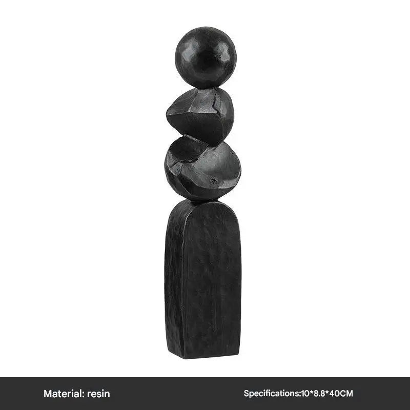 Ancient Style Abstract Endless Column – Resin Ornament for Home, Study, or Model Room Décor