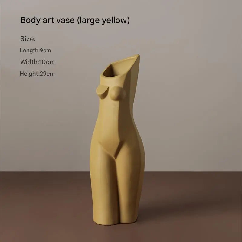 Creative Retro wabi-sabi Style Human Body Vase high-end