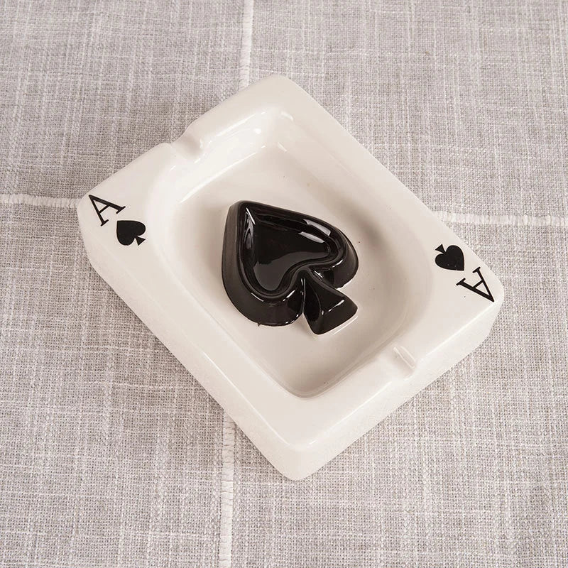 Playing Card Ashtray Porcelain