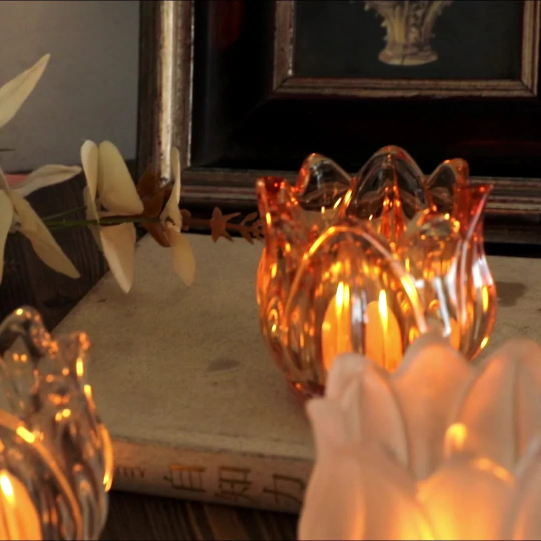 Tulip Glass Candelabra