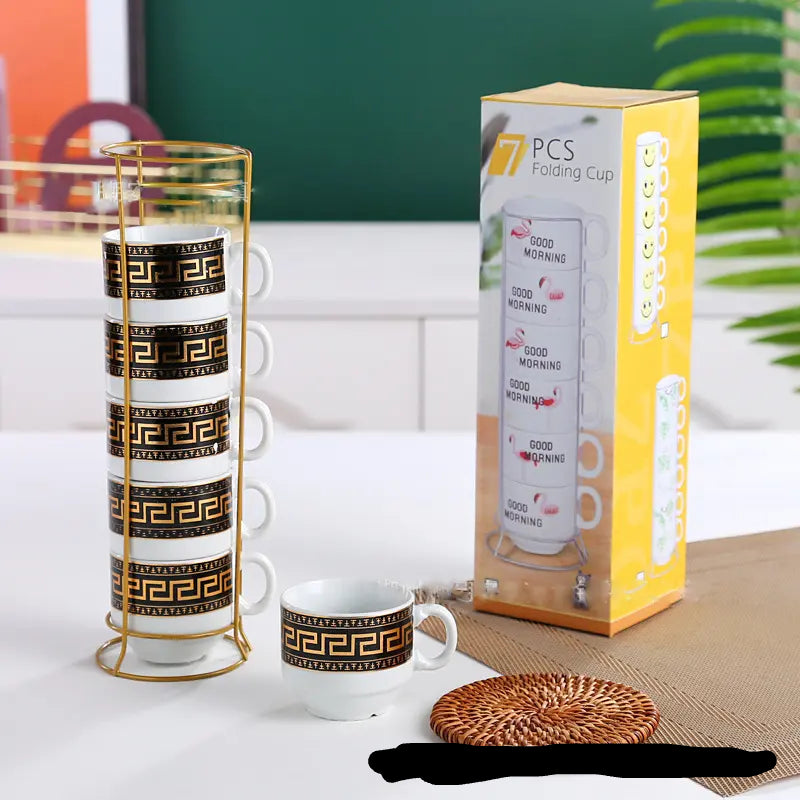 Storage Iron Rack Turkish Coffee Cups – Set of Six