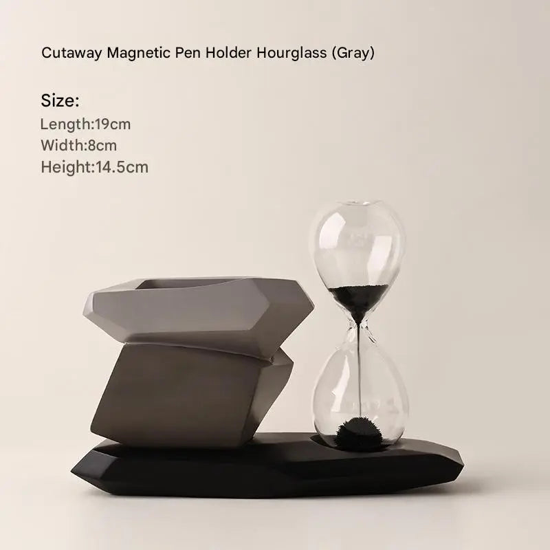 Magnetic Pen Holder Hourglass (Khaki)
