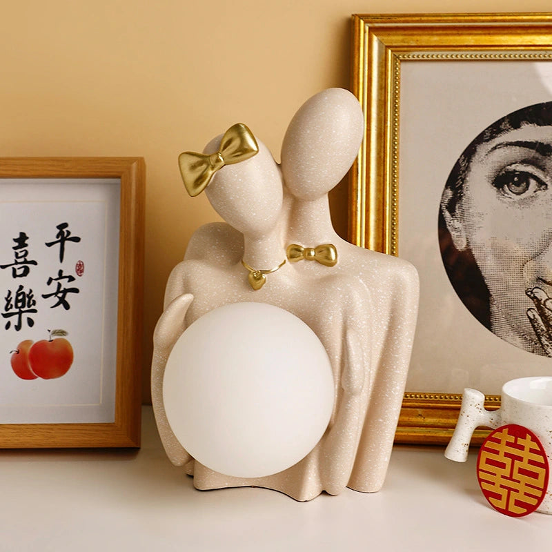 Creative Couple Shape Atmosphere Night Light Ornaments Nordic Home Decorations