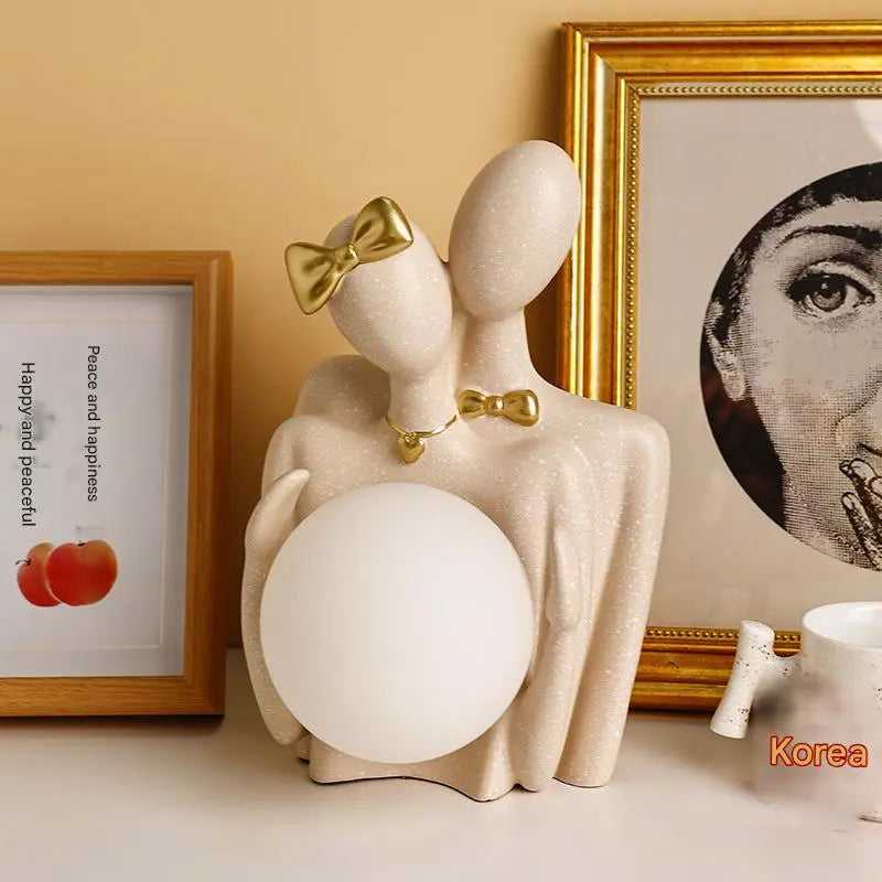 Creative Couple Shape Atmosphere Night Light Ornaments Nordic Home Decorations