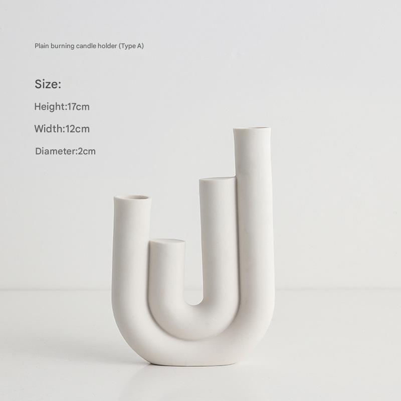 Color Mud White Creative Candlestick