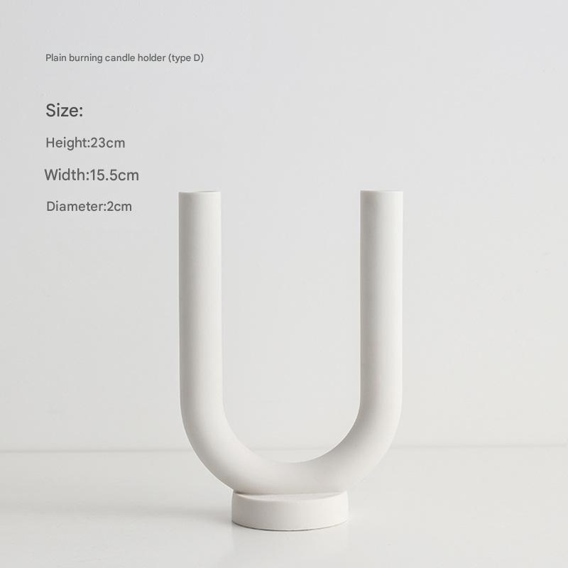 Color Mud White Creative Candlestick