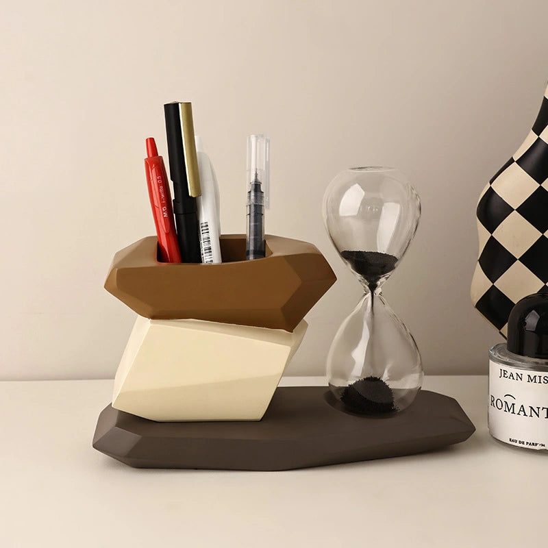 Magnetic Pen Holder Hourglass (Khaki)