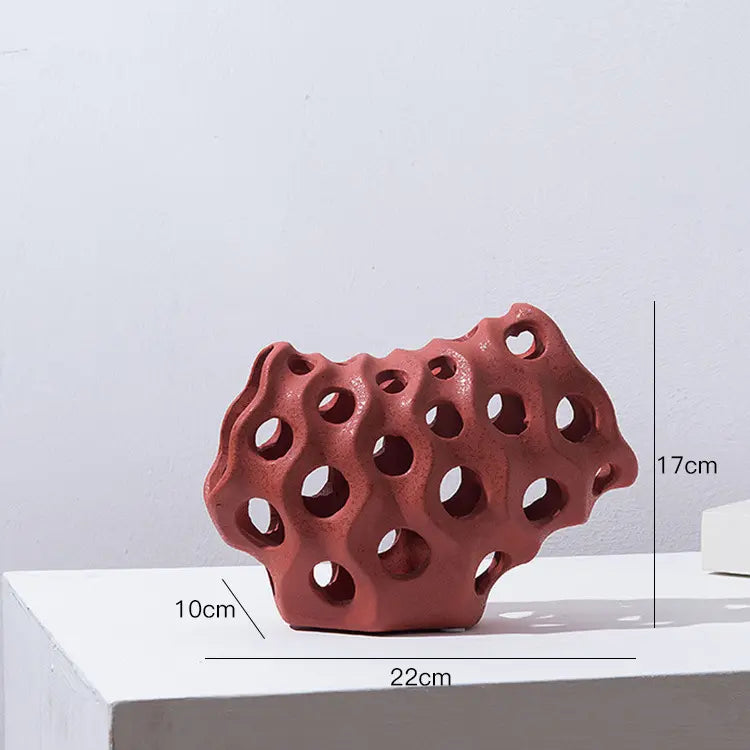 Modern Minimalist Coral Geometric dinosaur Ornaments – Resin