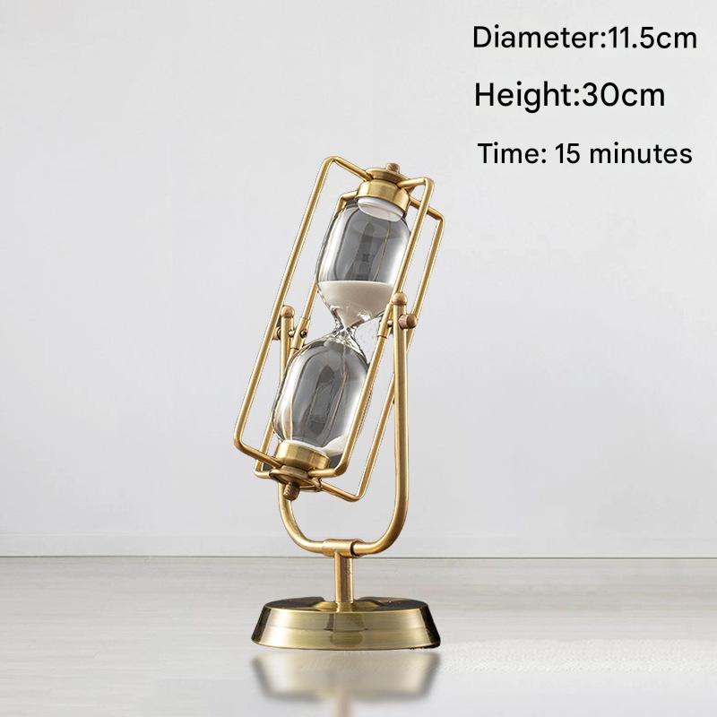 Luxury Metal & Glass Hourglass Timer