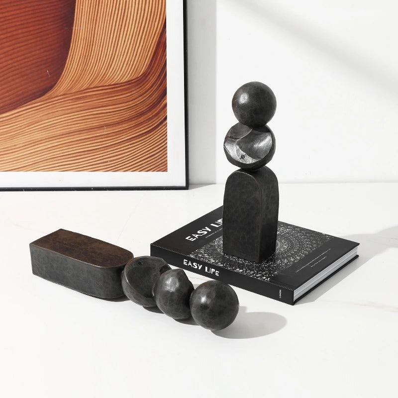 Ancient Style Abstract Endless Column – Resin Ornament for Home, Study, or Model Room Décor