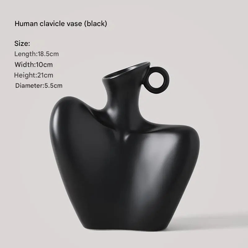 Nordic Ceramic flower Vase Body Shape