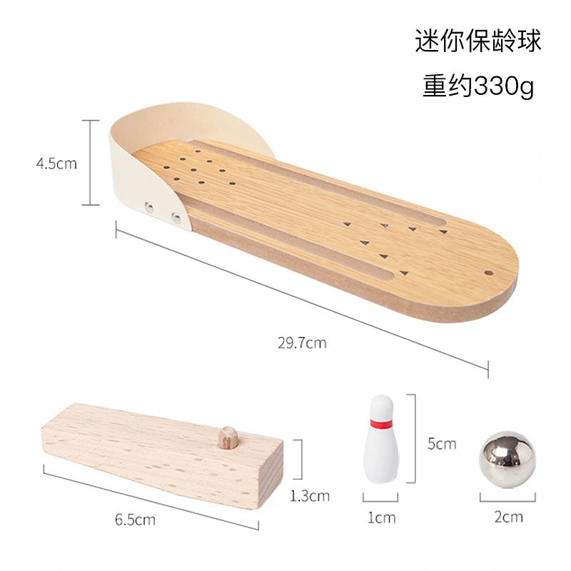 Bowling Toys Wood and Metal Ball