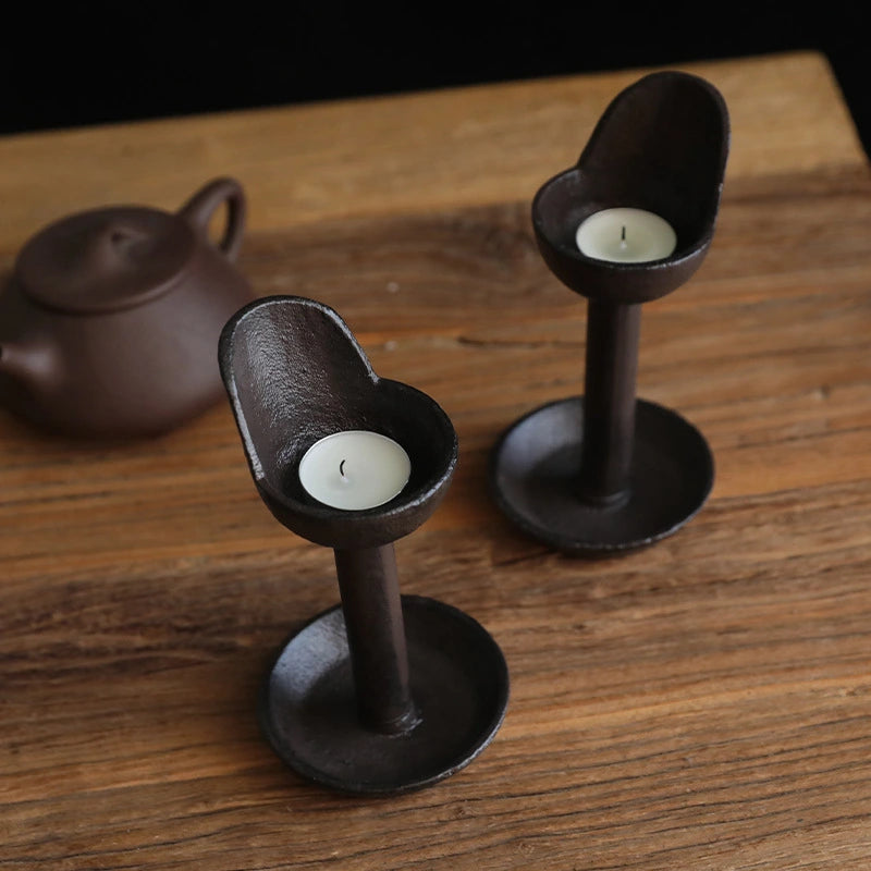 American Country Cast Iron Candlestick – Retro Kerosene Lamp