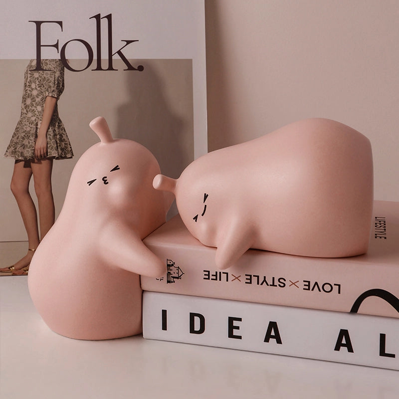 Pear Bookends - Matte Cheese Strawberry