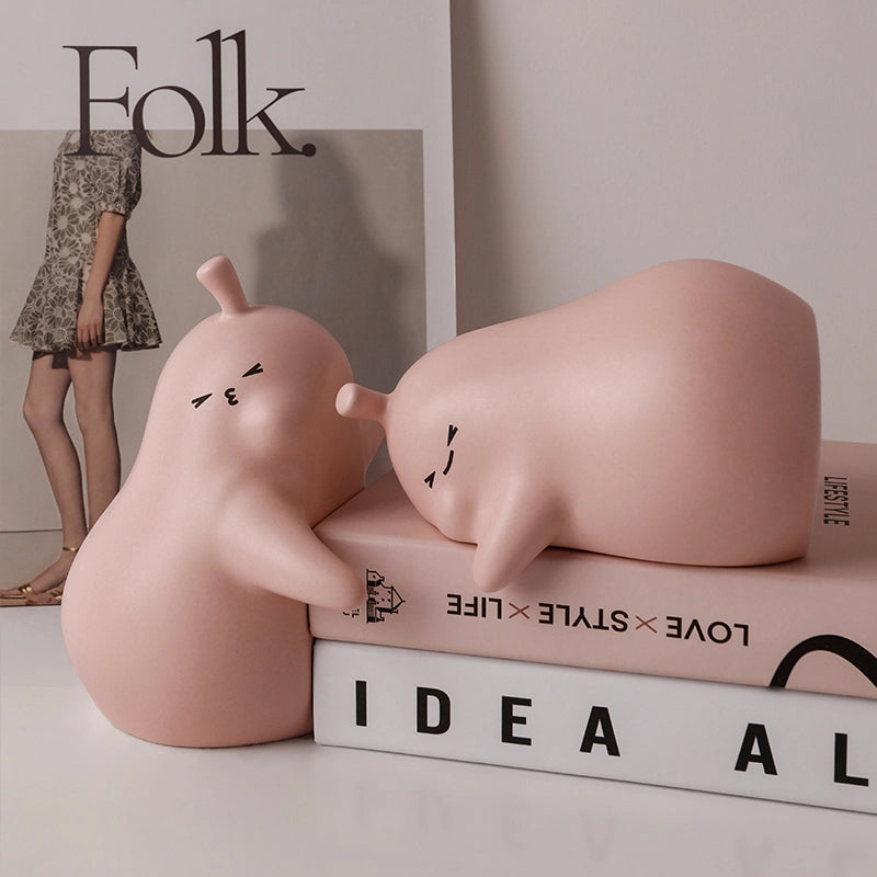 Pear Bookends - Matte Cheese Strawberry