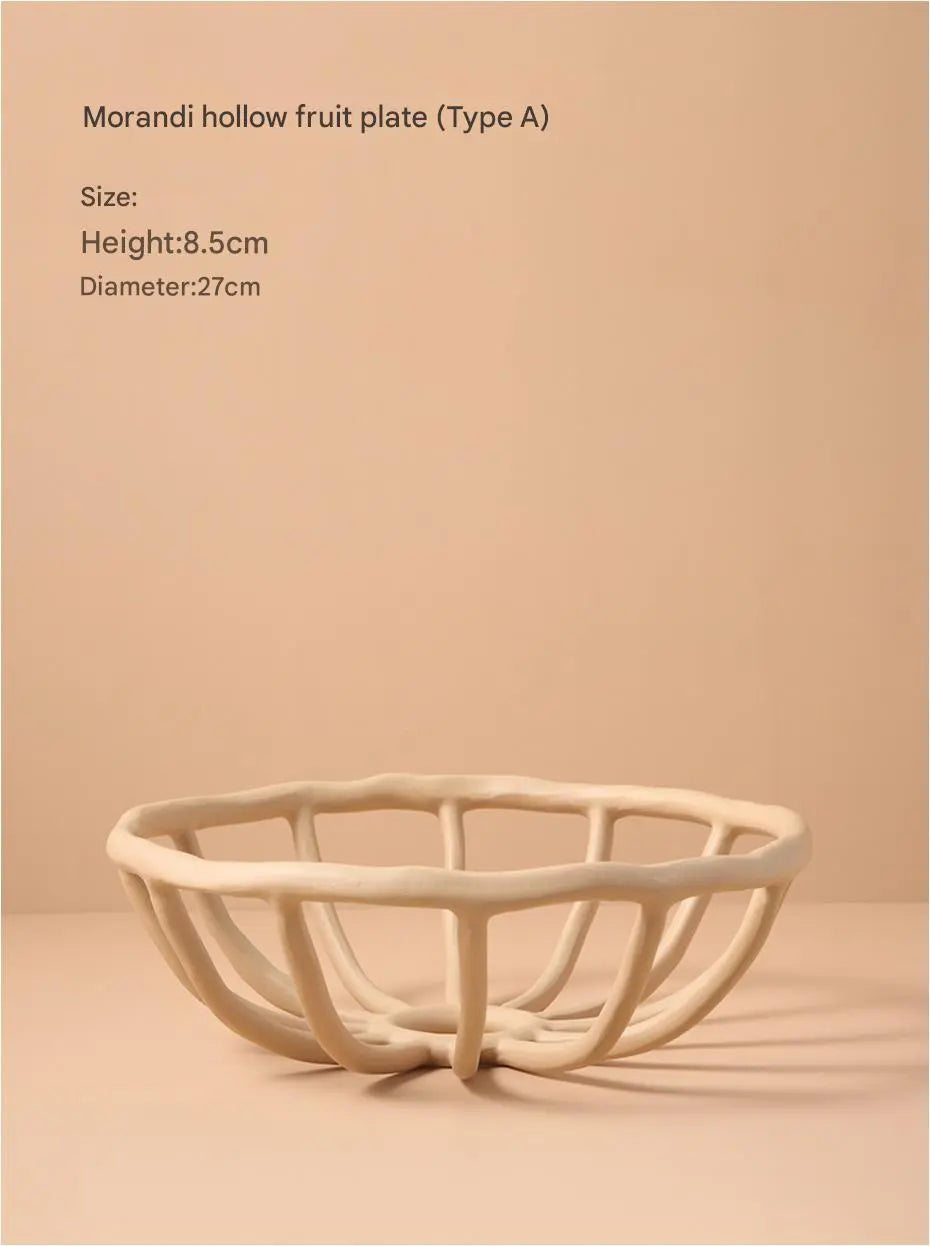 Basket Apricot Resin Fruit Plate