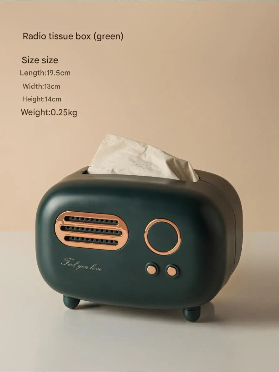 Vintage Radio Tissue Box