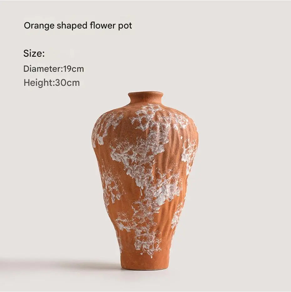 Wabi-sabi Style Vase Orange