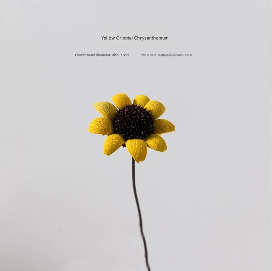 Yellow Oriental Chrysanthemum Artificial Flower