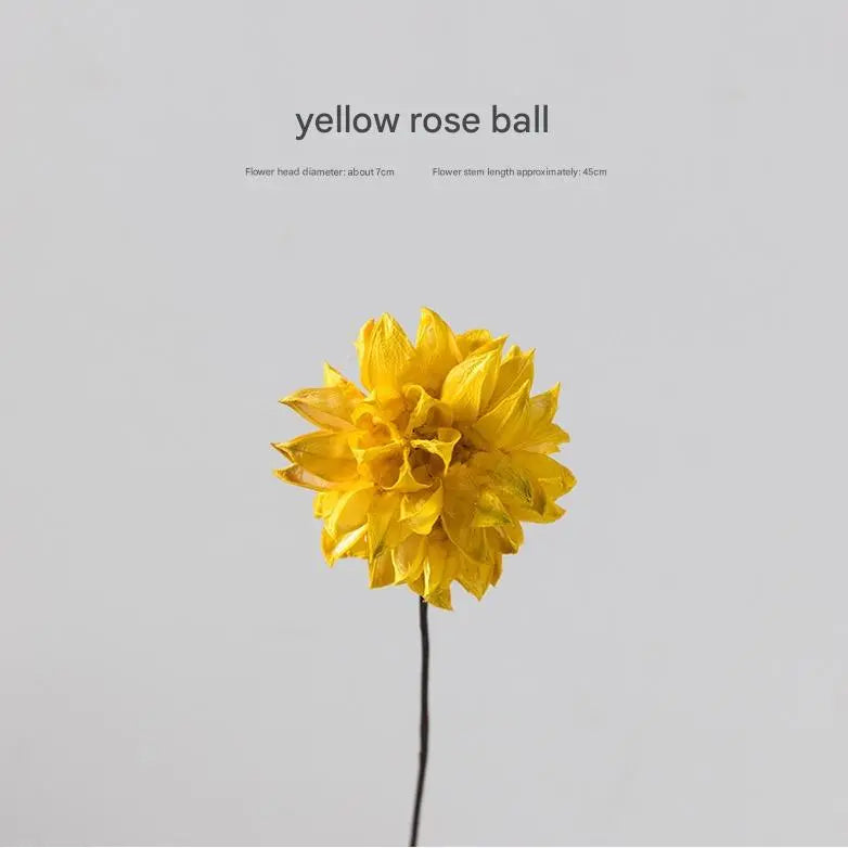 Yellow Rose Ball Artificial Flower