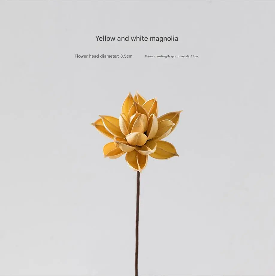 Yellow and white Magnolia Artificial Flower