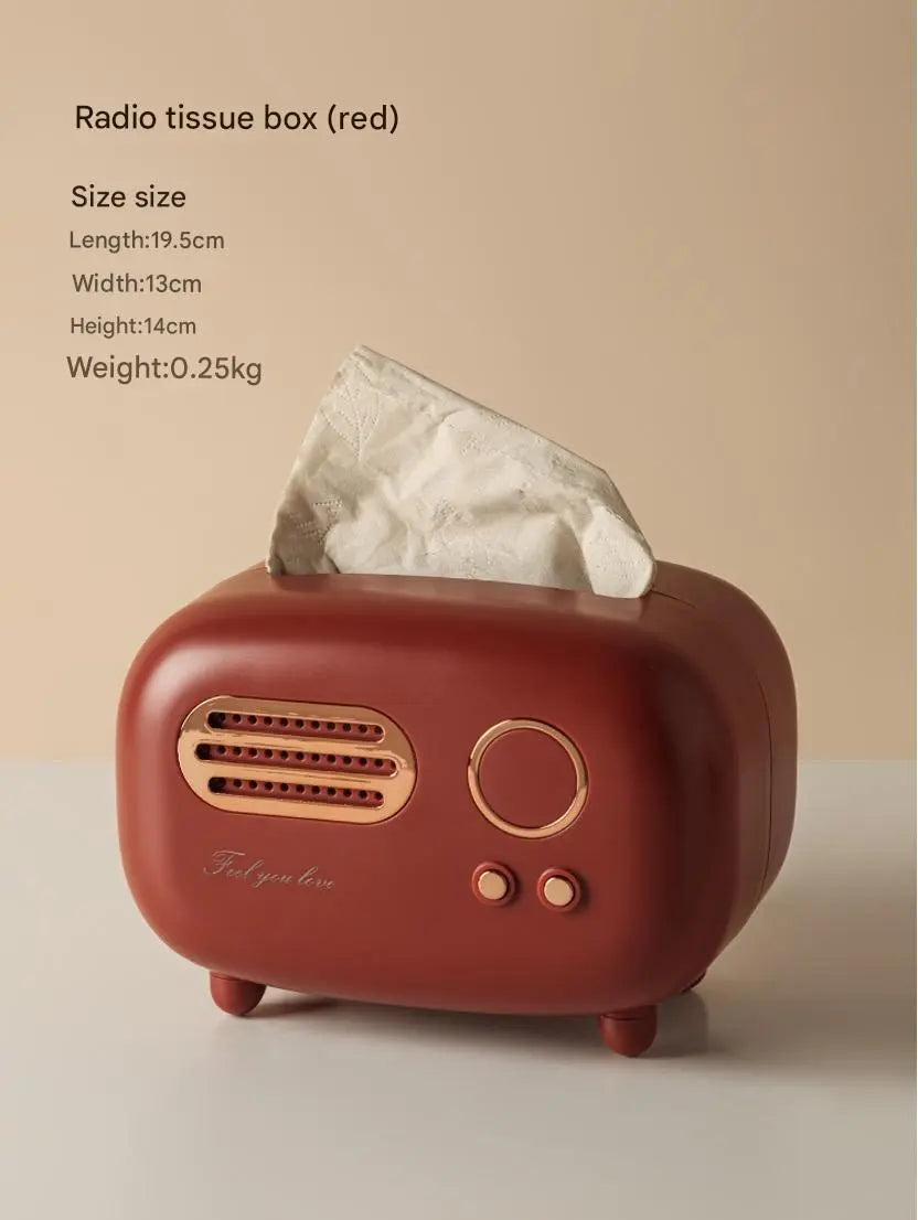 Vintage Radio Tissue Box