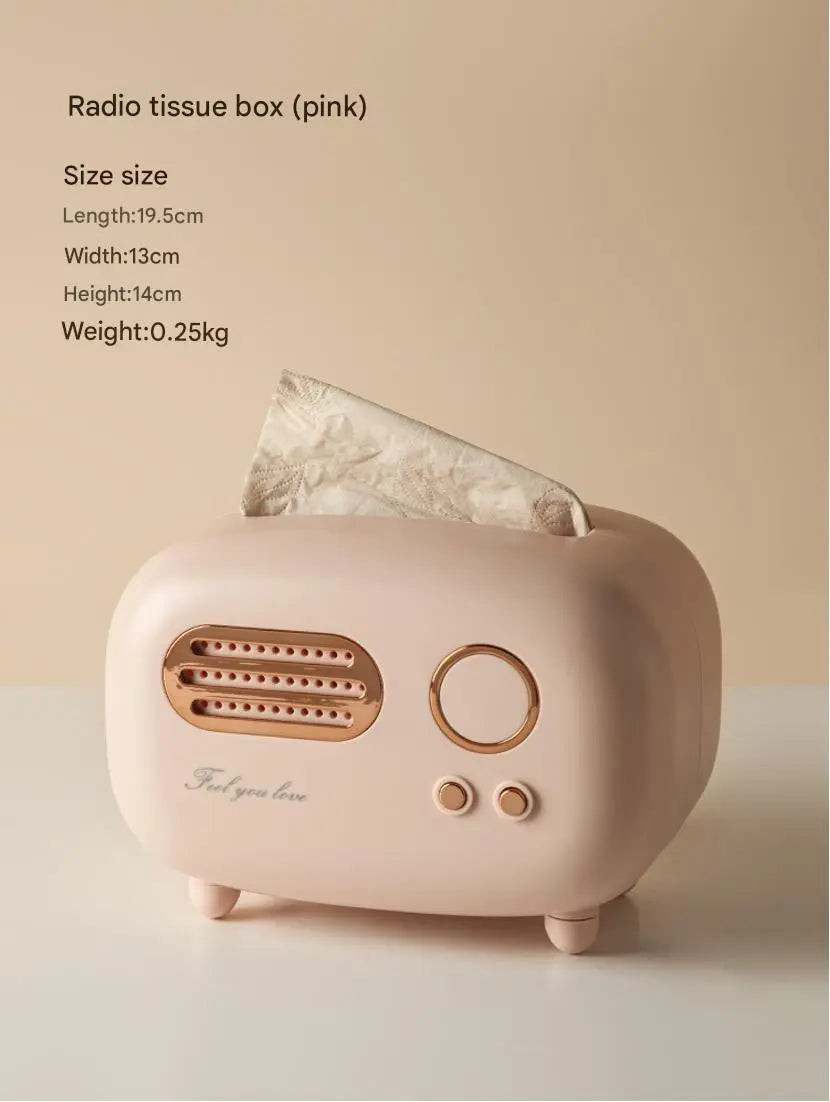 Vintage Radio Tissue Box