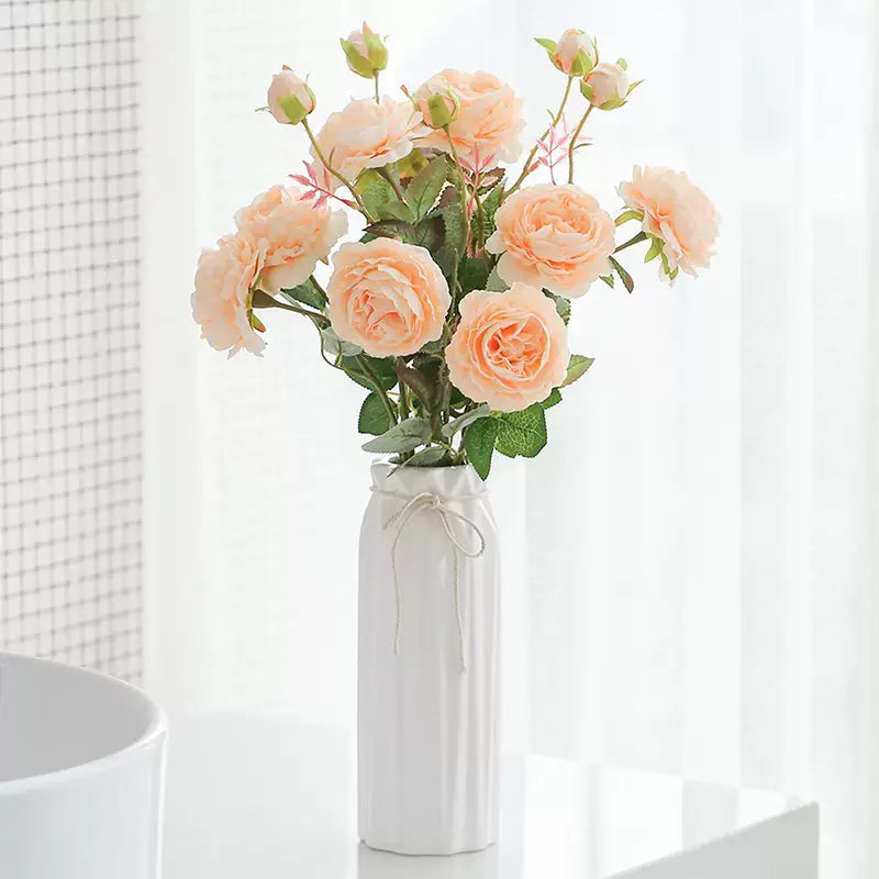 Hemp Rope Bow Pleated Vase