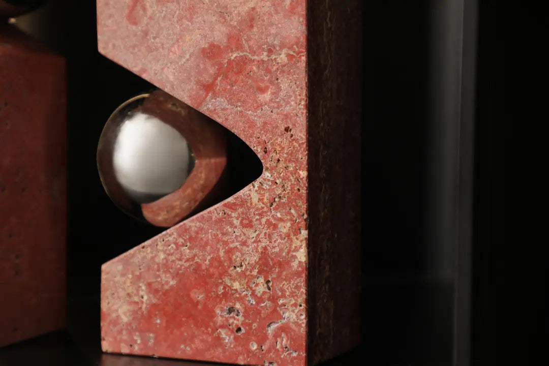 Marble & Metal Sphere Ornament