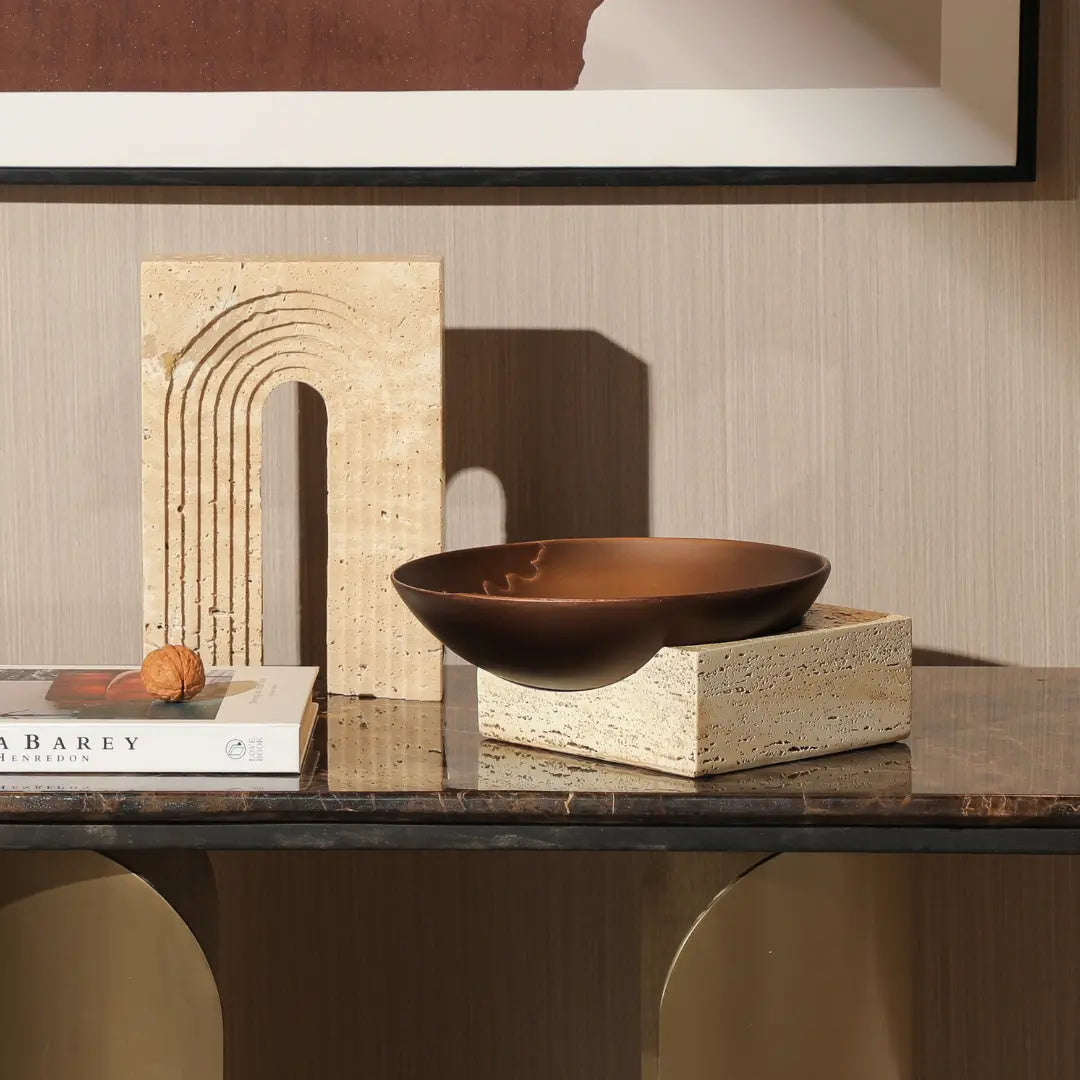 Gold Inlaid Decorative Plate