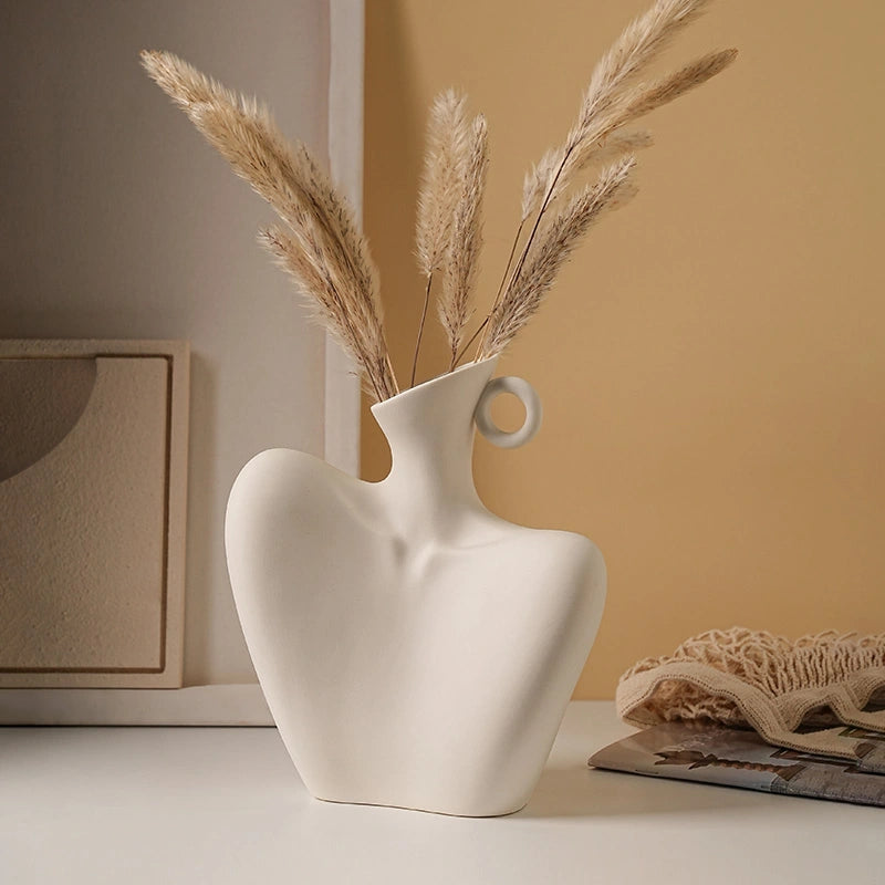 Nordic Ceramic flower Vase Body Shape