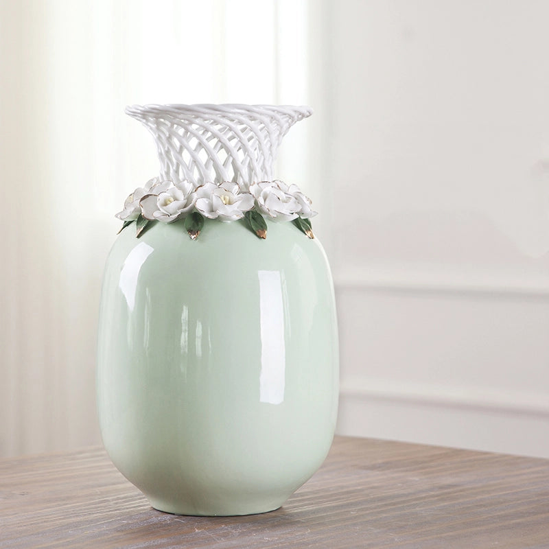 Green Leaf Tulip Vase Large