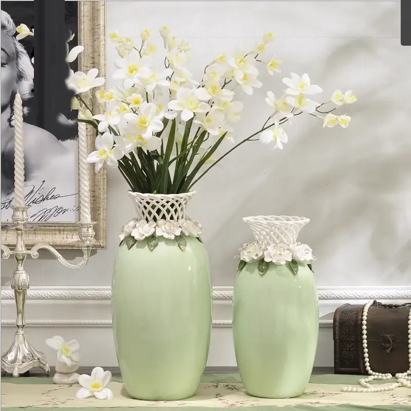 Green Leaf Tulip Vase Large