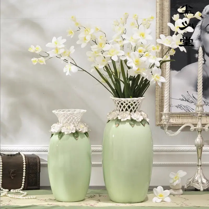 Green Leaf Tulip Vase Large