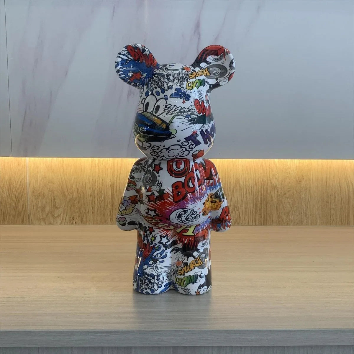 Bearbrick-Style Plastic Figurine – 28CM Decorative Money Bank