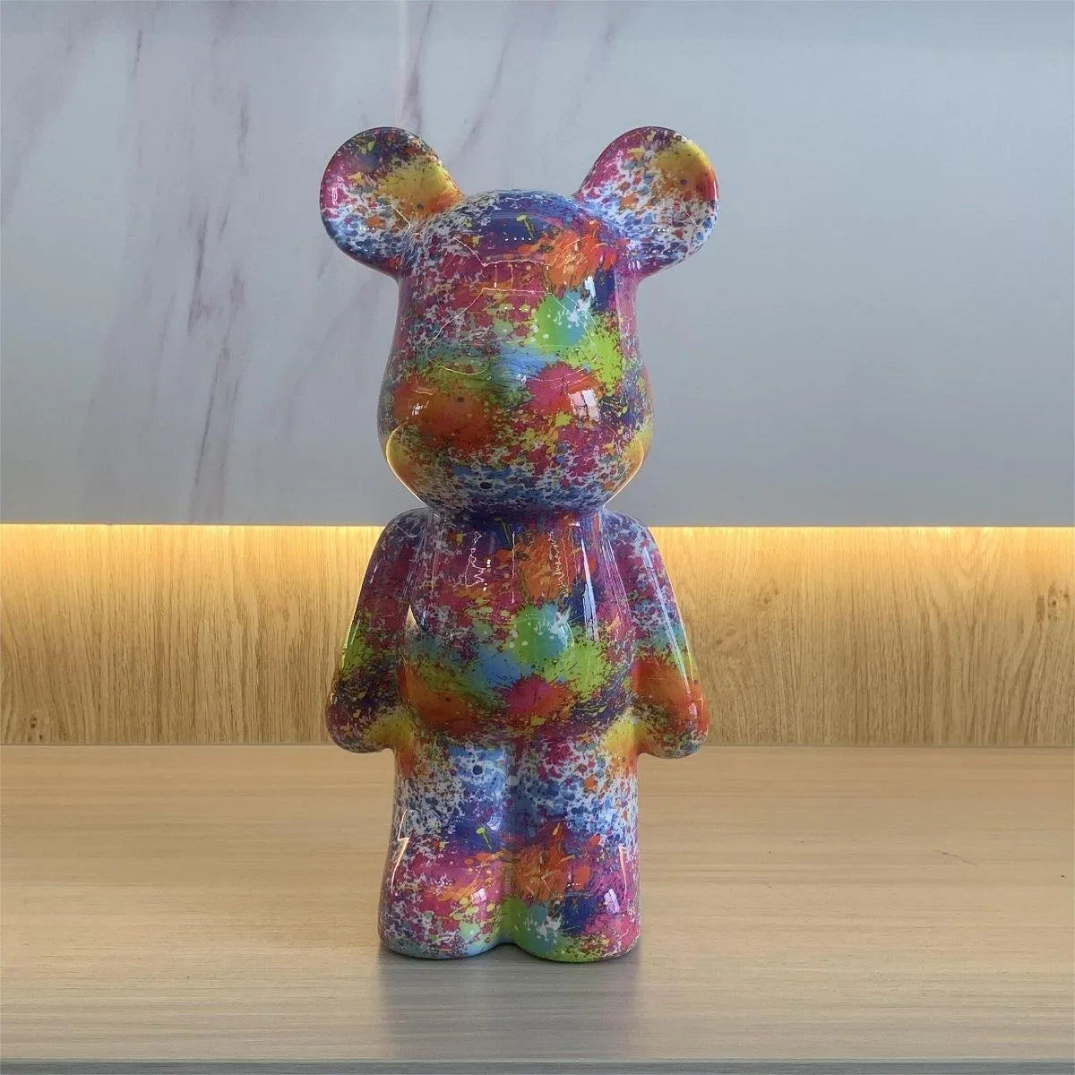 Bearbrick-Style Plastic Figurine – 28CM Decorative Money Bank