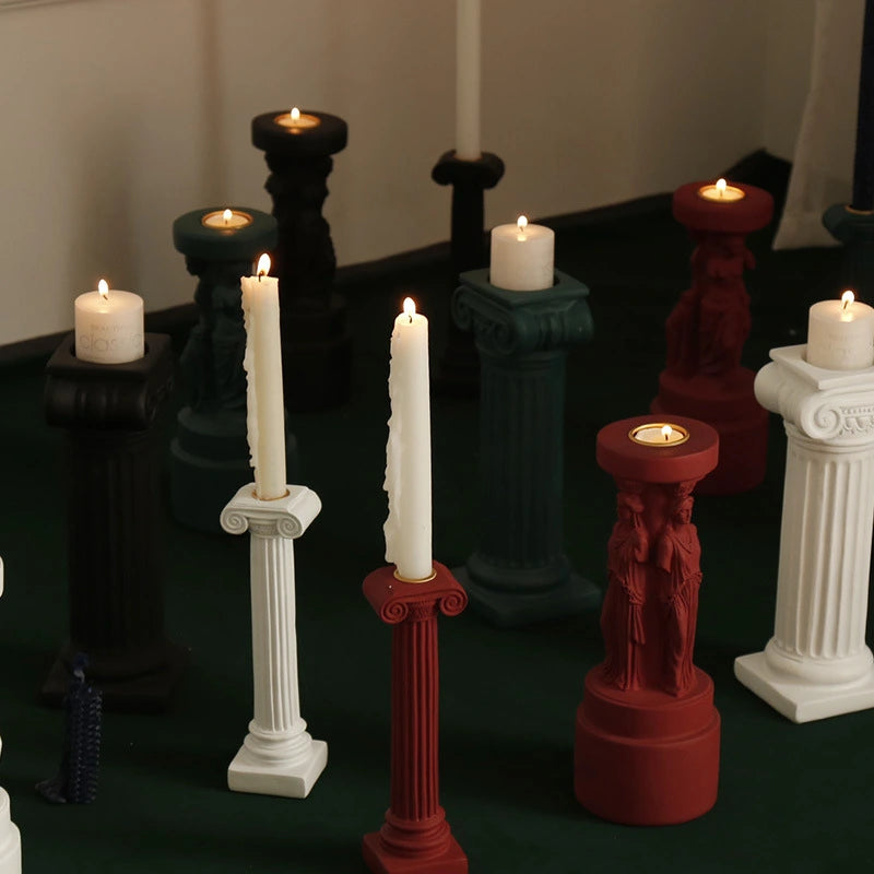 Pillar Aromatherapy Candle Holder – Greek, Roman & European Style