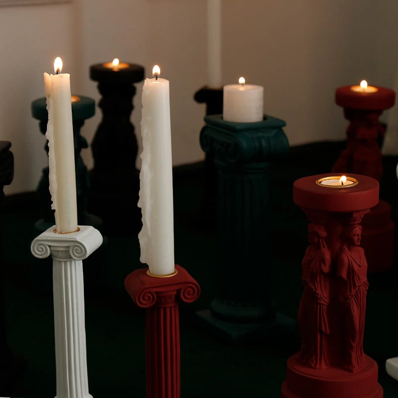 Pillar Aromatherapy Candle Holder – Greek, Roman & European Style